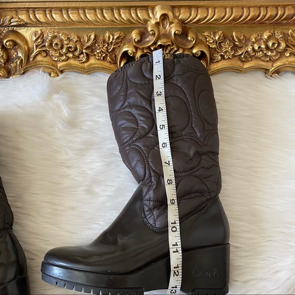 Coach Cantina Logo Wedge Moon Boots - Picture 9 of 14